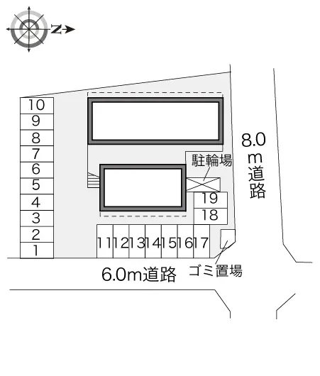 ★手数料０円★総社市中央　月極駐車場（LP）